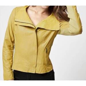 NEW CIGNO NERO women's lene leather jacket in avocado